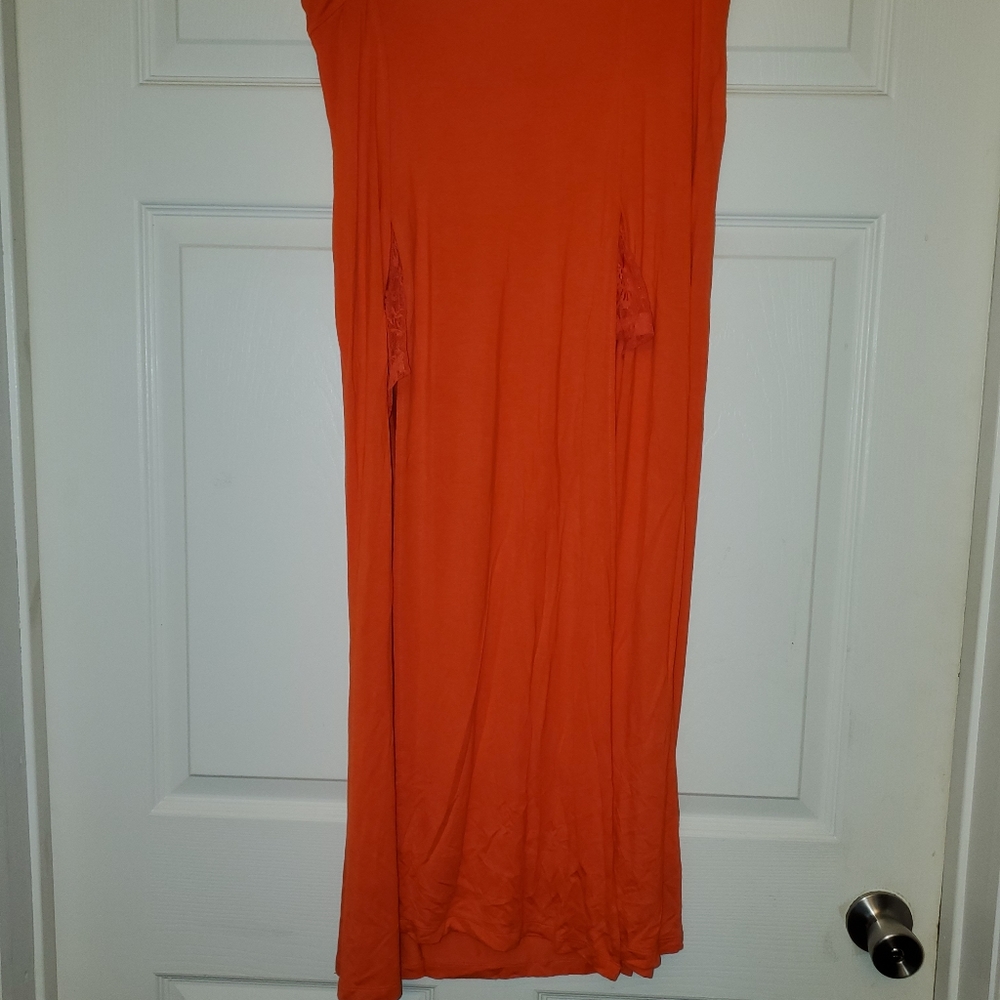 BONGO Skirt lace with longer fabric overlay. Sz XL
